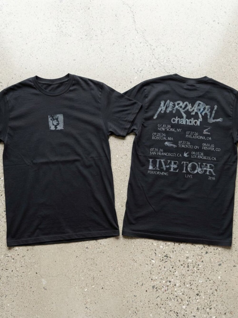 Chandol Mercurial Live Tour 2026 Charcoal T-Shirt S-4XL
